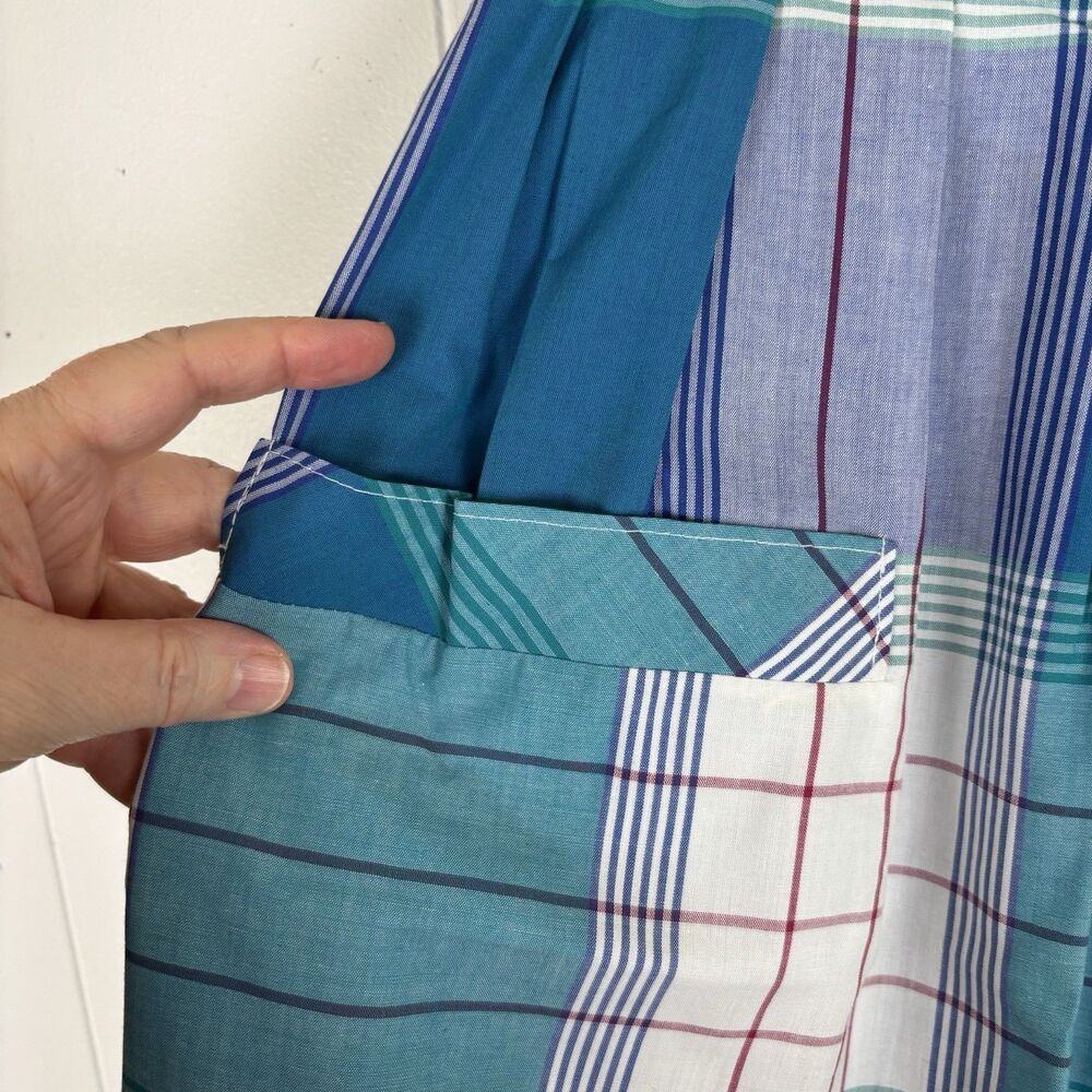 VTG Miss Sophisticates by Pendleton Teal Blue Plaid Skirt - Measures Size Small - Picture 3 of 13